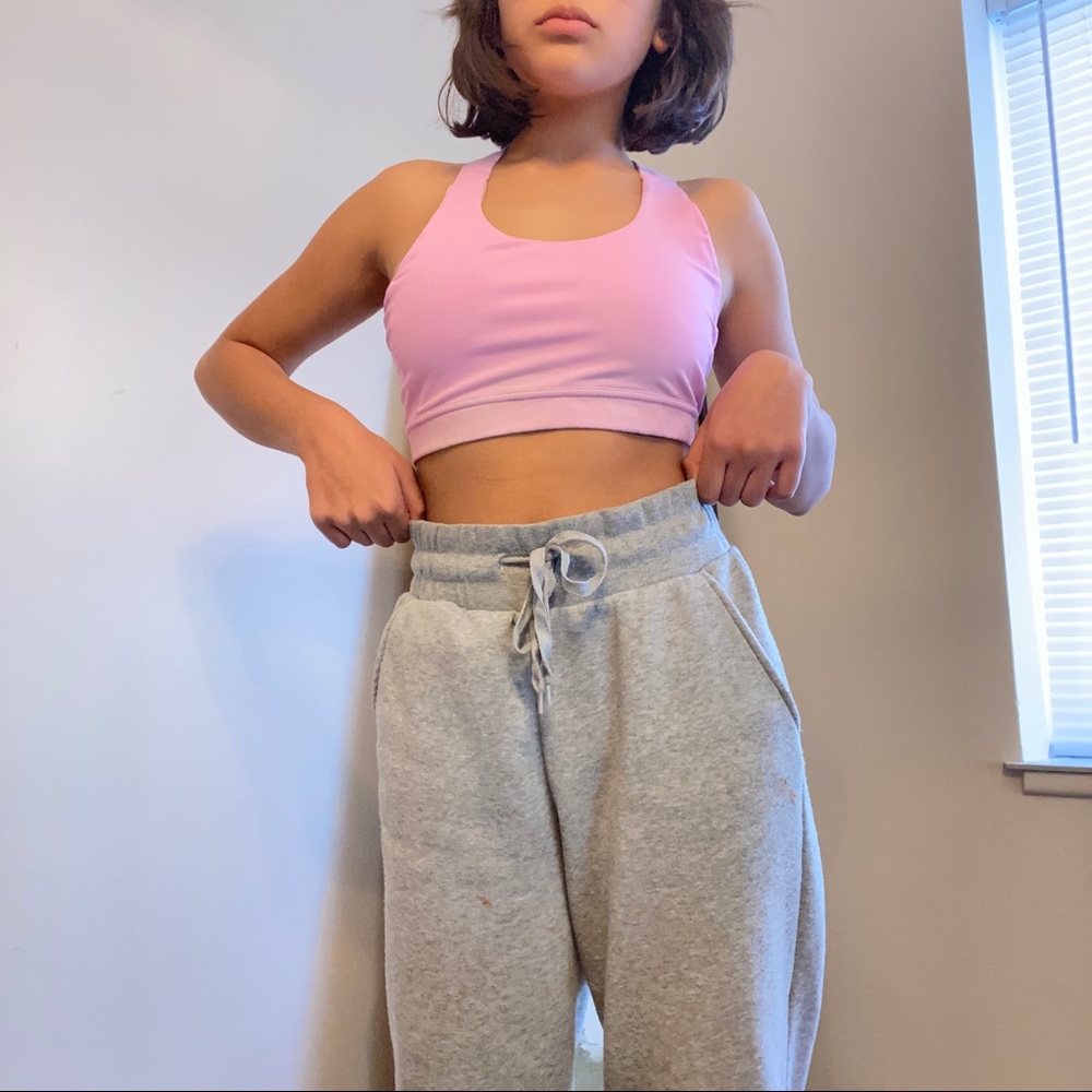 Pink luluemon Sports Bra